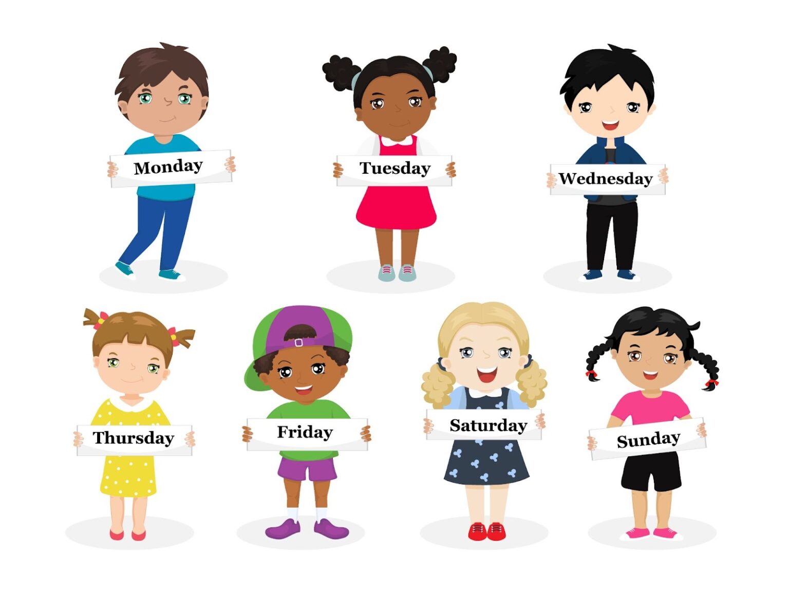 ايام الاسبوع بالانجليزي