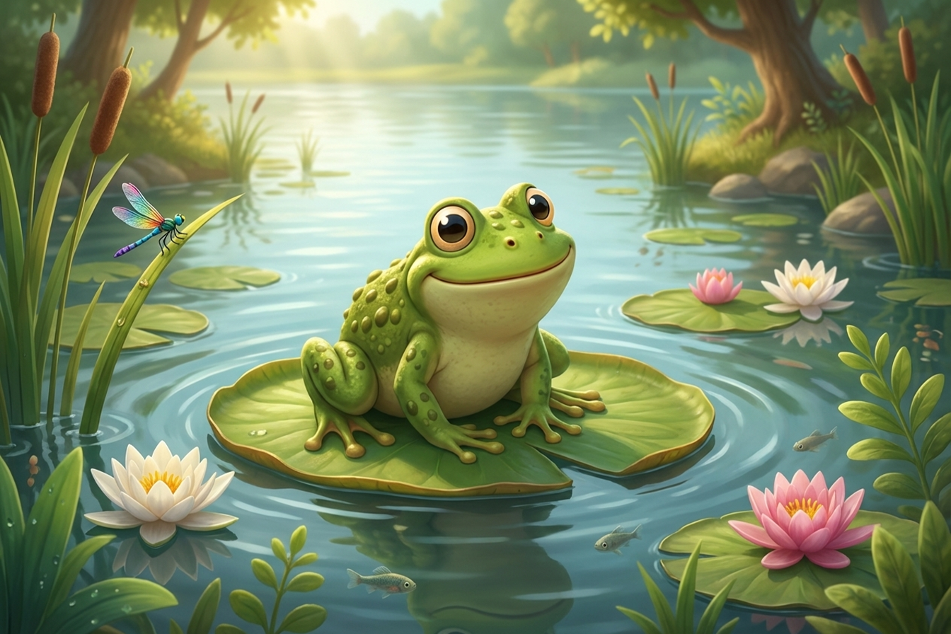 ضفدع في البركة