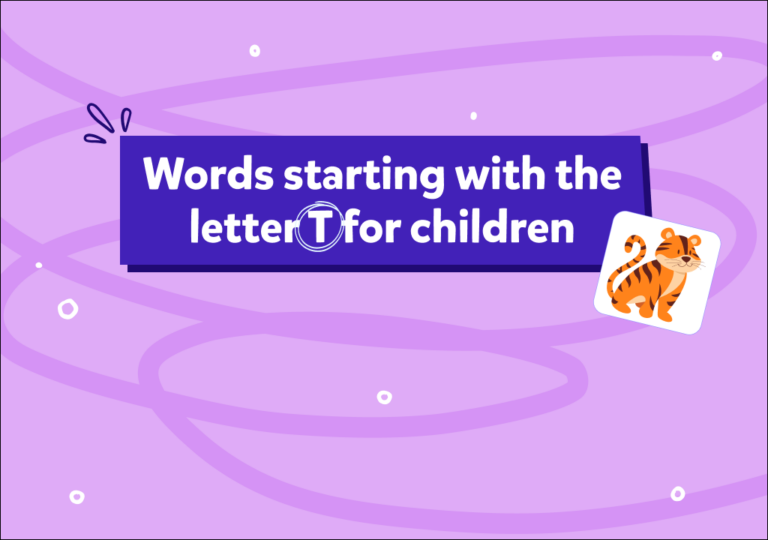 كلمات بحرف t للاطفال لتعلمها