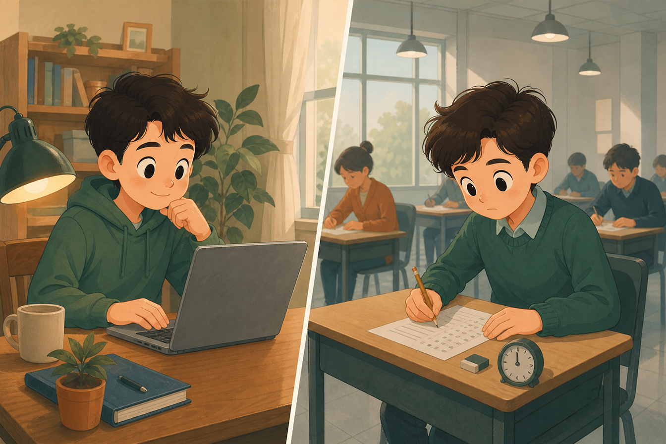 مقارنة بين اختبار تحديد مستوى اللغة الإنجليزية المجاني والاختبار الرسمي