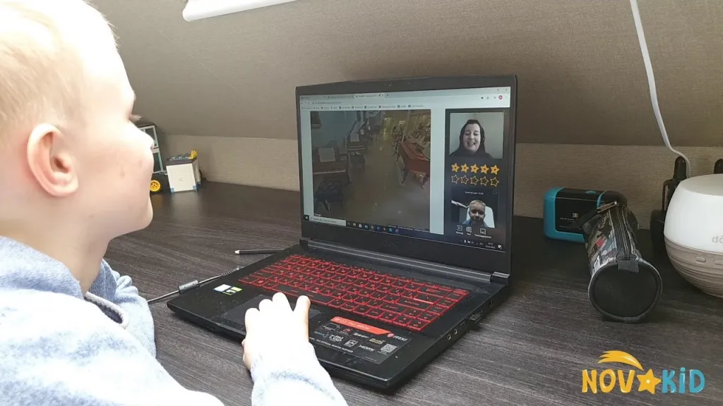 Child taking a VR trip on a computer