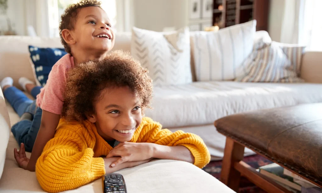Two kids playing
