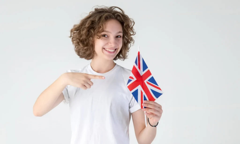 Kid with the english flag