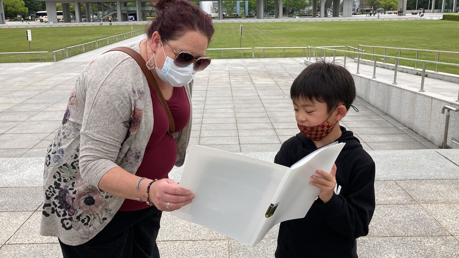 a A Novakid student serves as an English-speaking guide in Hiroshima