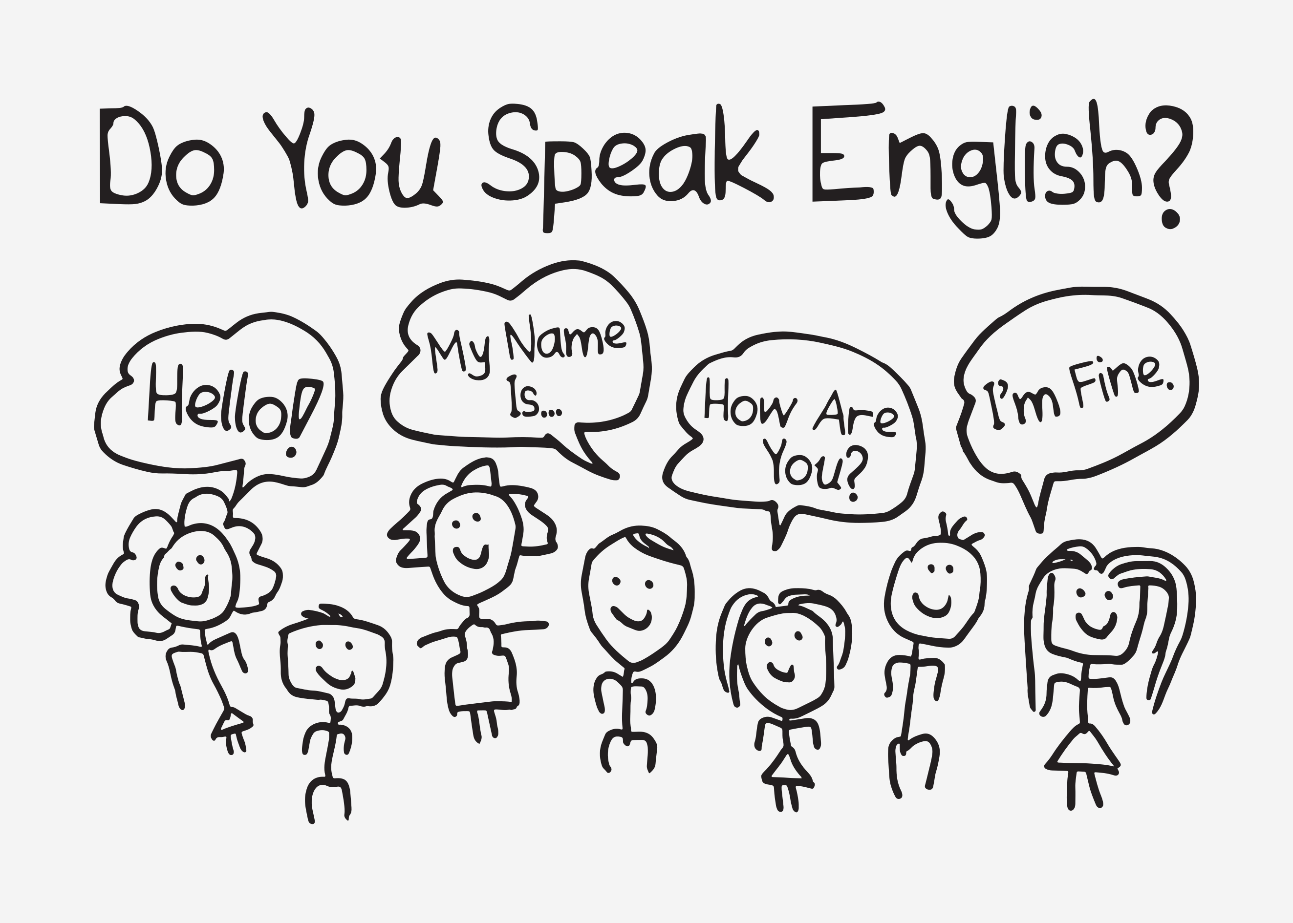 Kinder üben Englisch sprechen
