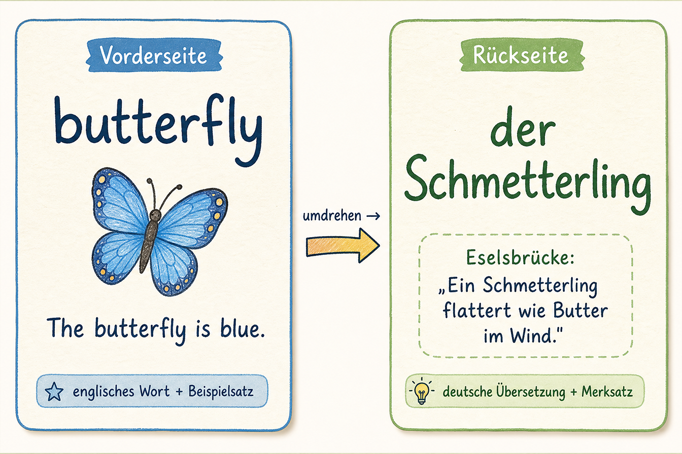 ergleich: Karteikarten zum Vokabellernen: aus Papier oder digital