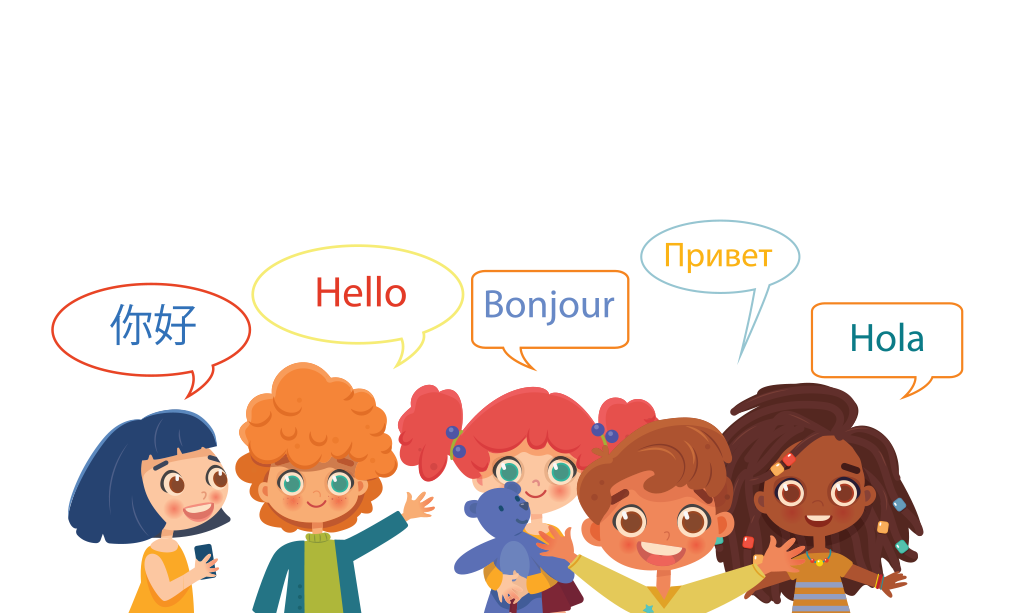 Kinder sprechen verschiedene Sprachen
