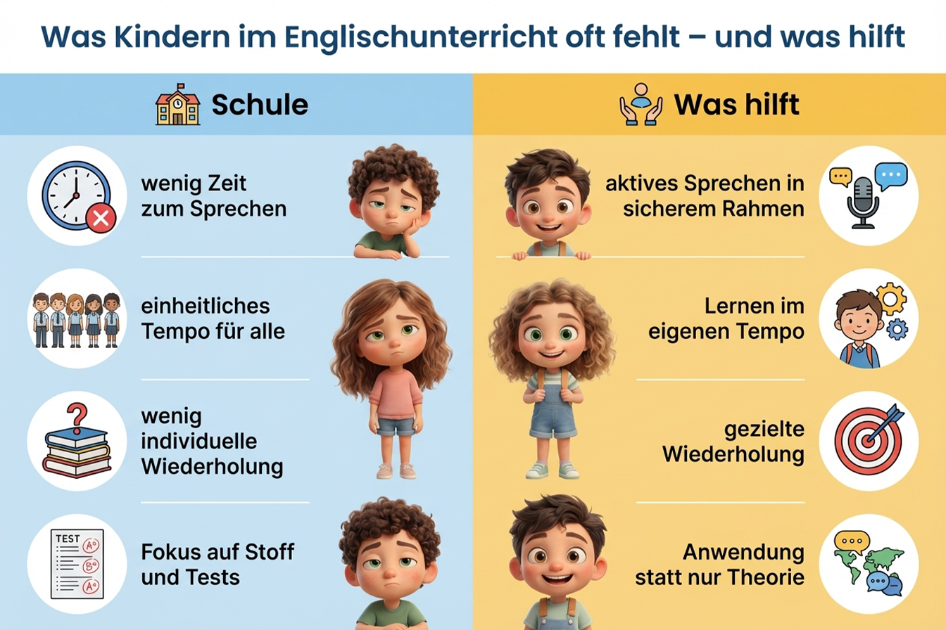 Englisch in der Schule vs. im Einzelunterricht
