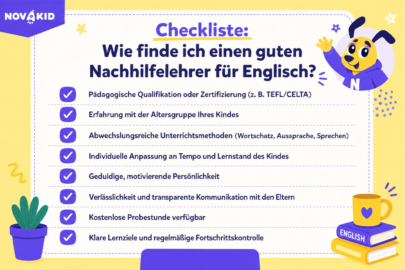 Checkliste- Wie finde ich einen guten Nachhilfelehrer?