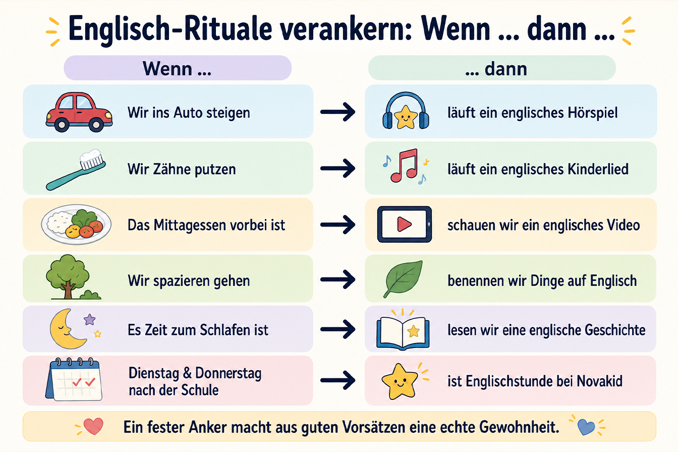 So wird Englisch lernen mit Kindern zuhause zur Gewohnheit
