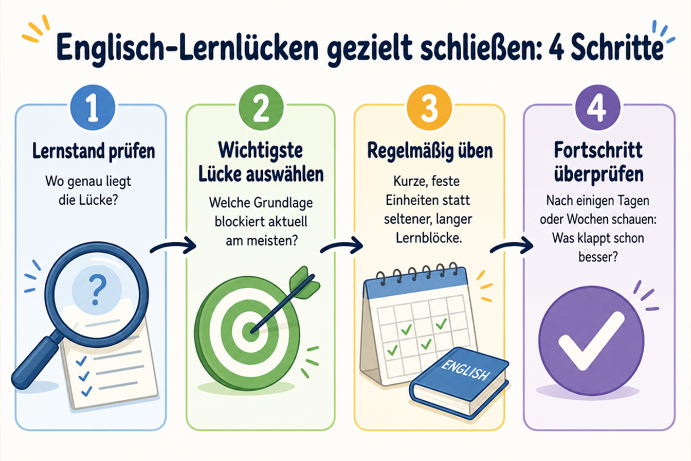 Infografik: Schulstoff nachholen und Englisch-Lernlücken schließen