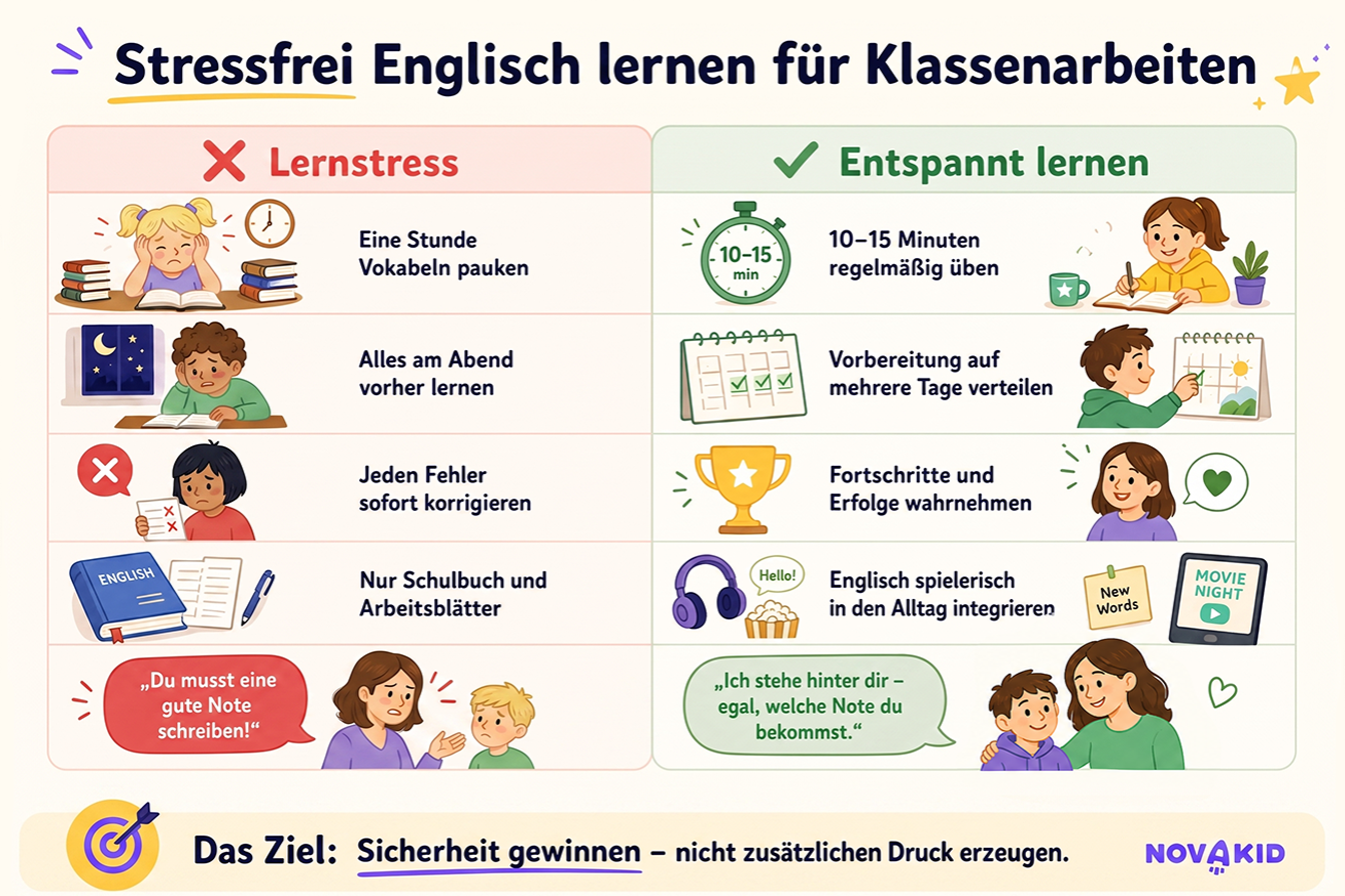 stressfrei Englisch lernen für Klassenarbeiten