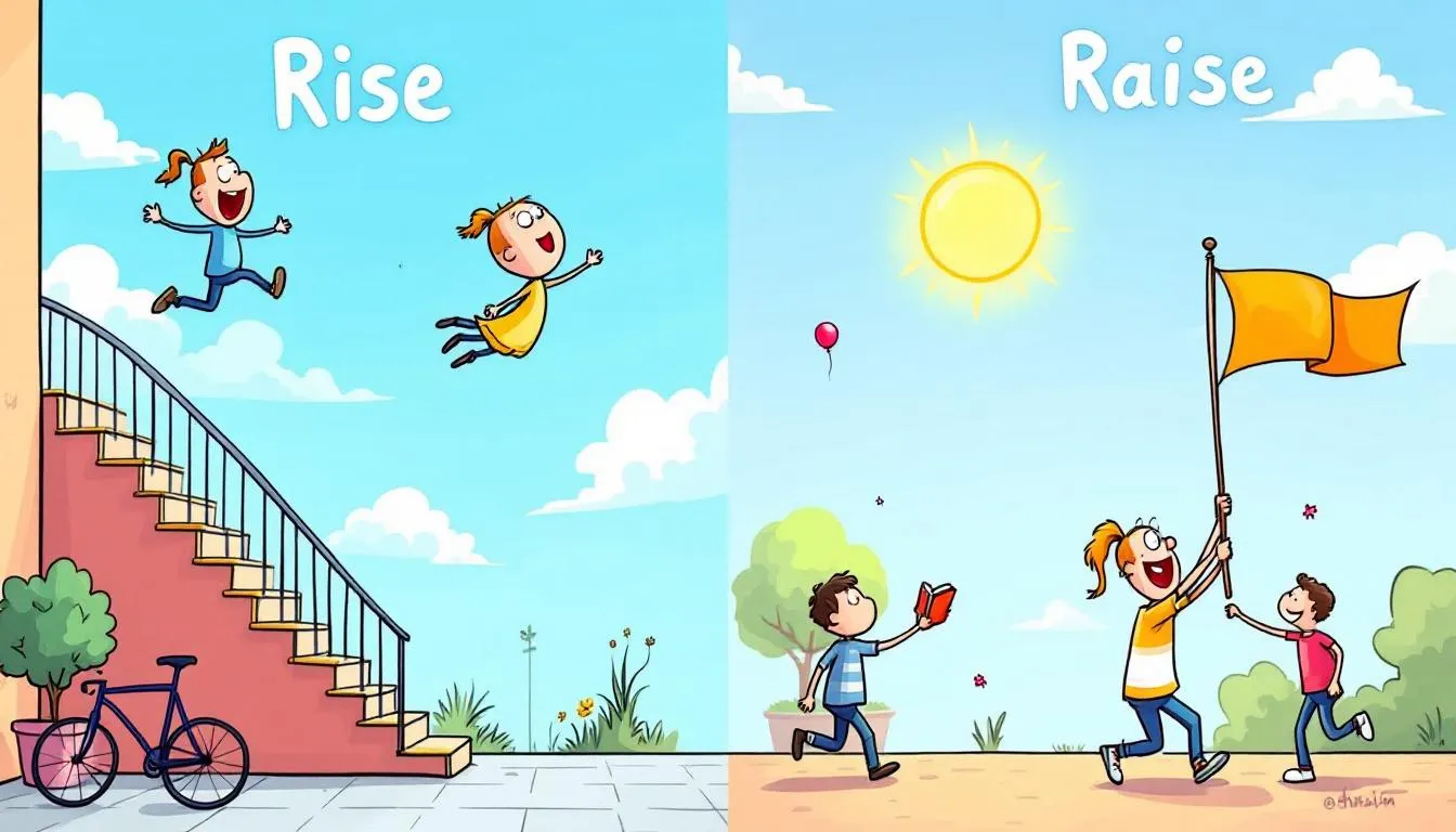 Diferencia entre 'rise' y 'raise' en inglés