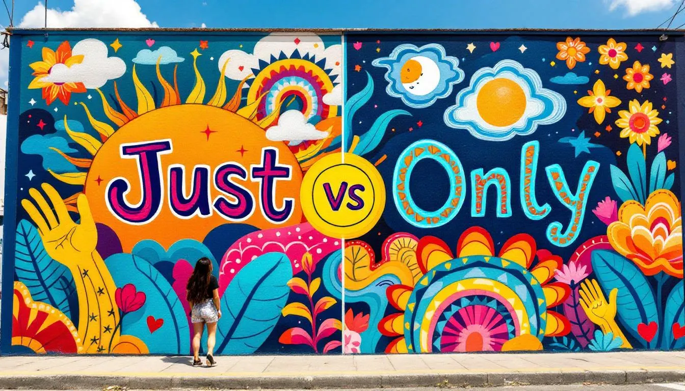 Diferencias entre 'Just' y 'Only' en un gráfico comparativo