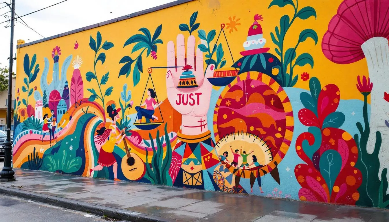 Significados principales de 'Just' en un gráfico visual