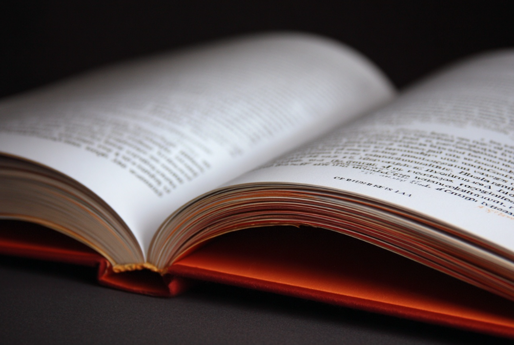 Un libro abierto con vocabulario en inglés