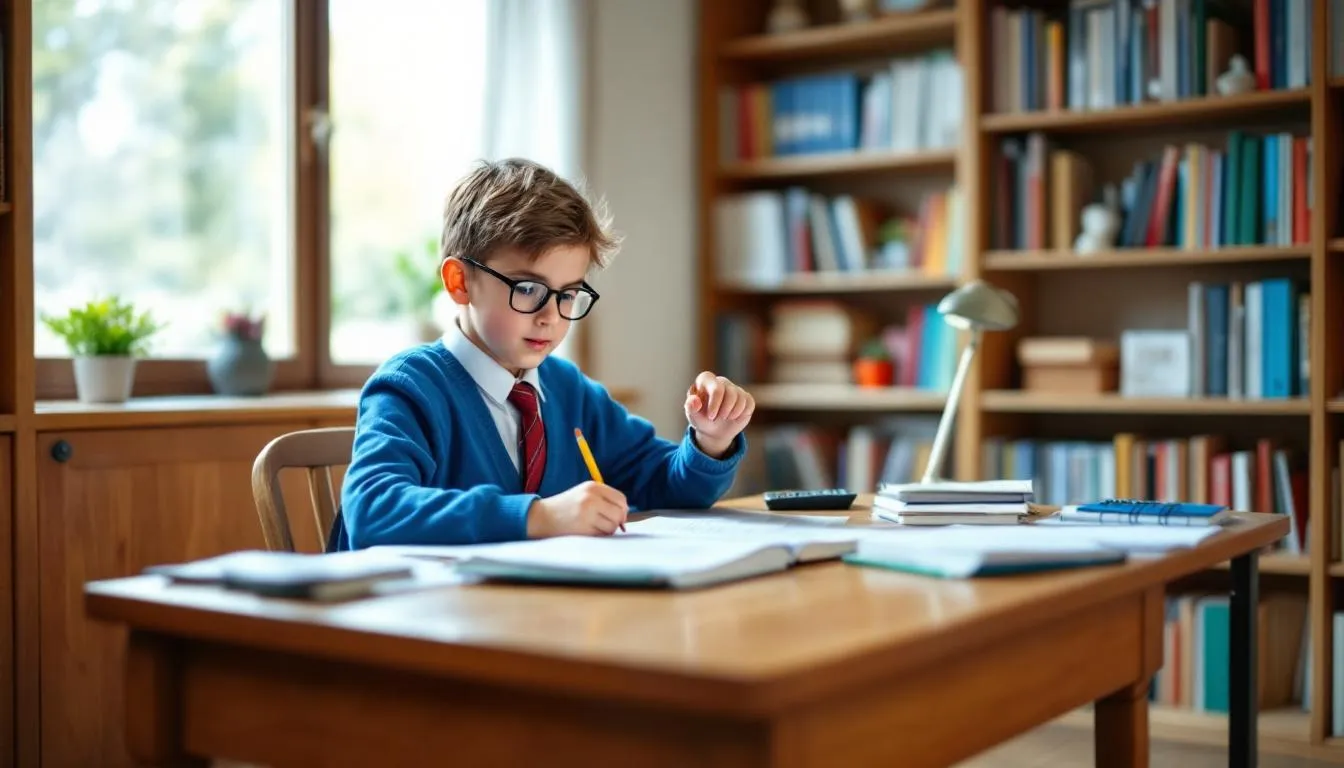 Un niño estudiando las diferencias entre