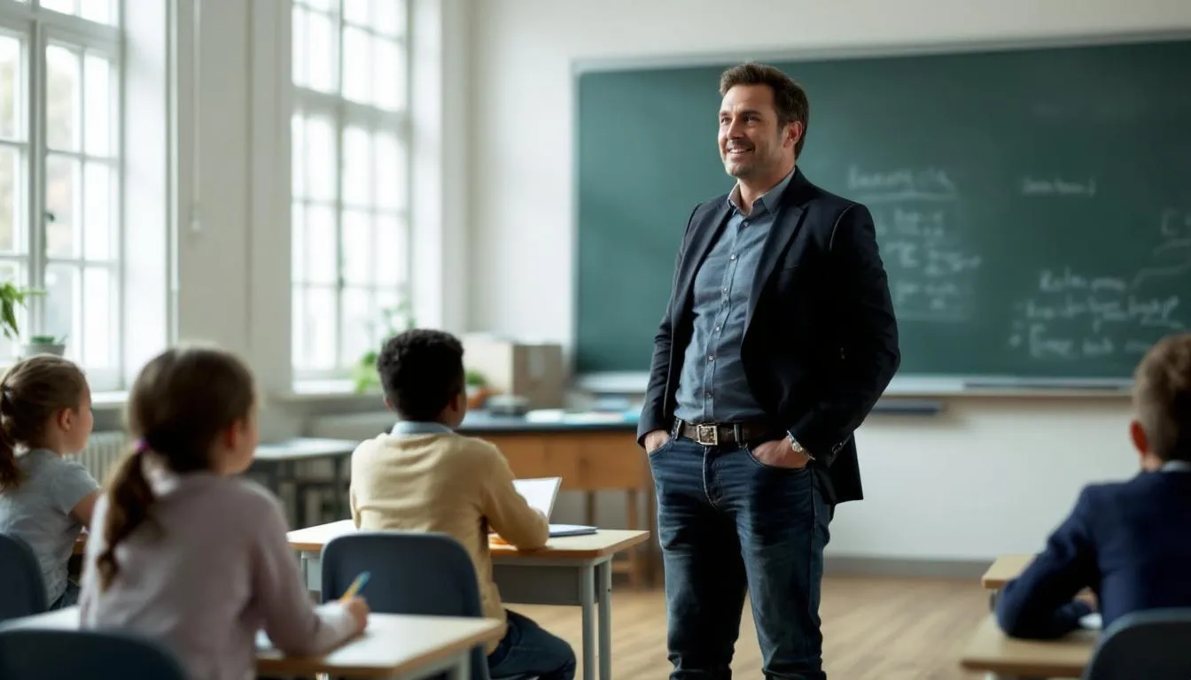 Un profesor está dando clases explicando los tiempos verbales más confusos en inglés