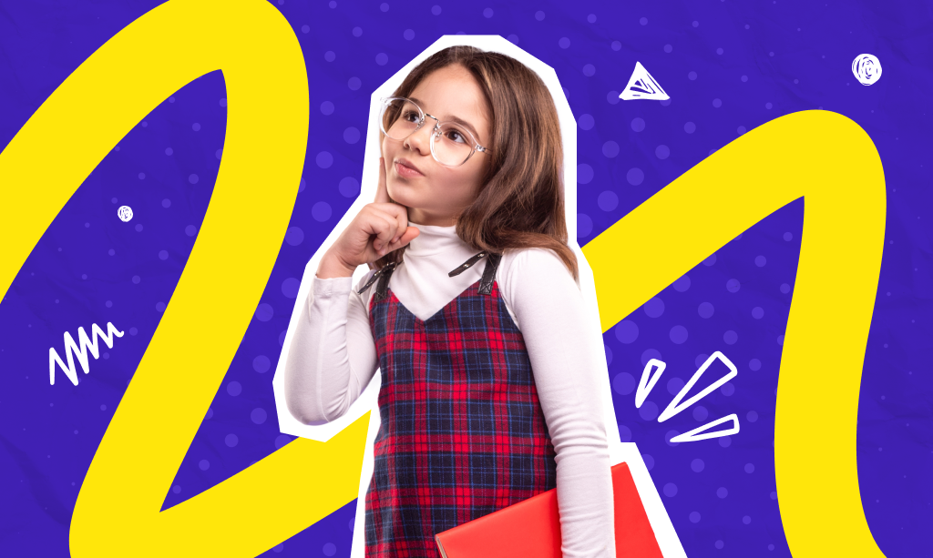 Une fille pensante avec un cahier