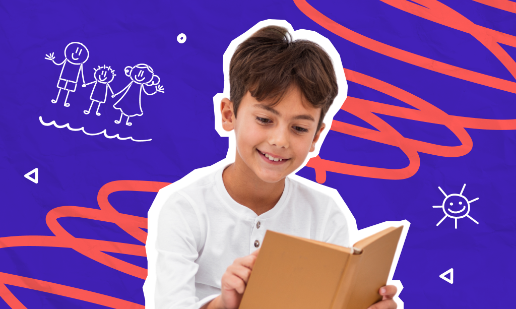 Photo montrant un garçon qui lit un livre