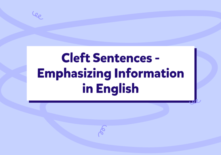 משפטי הדגשה באנגלית 