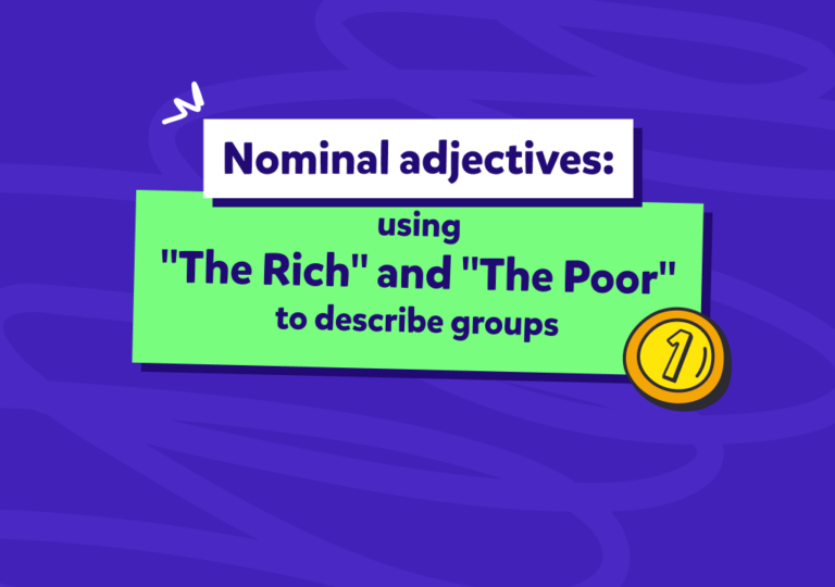 שמות תואר כשמות עצם באנגלית