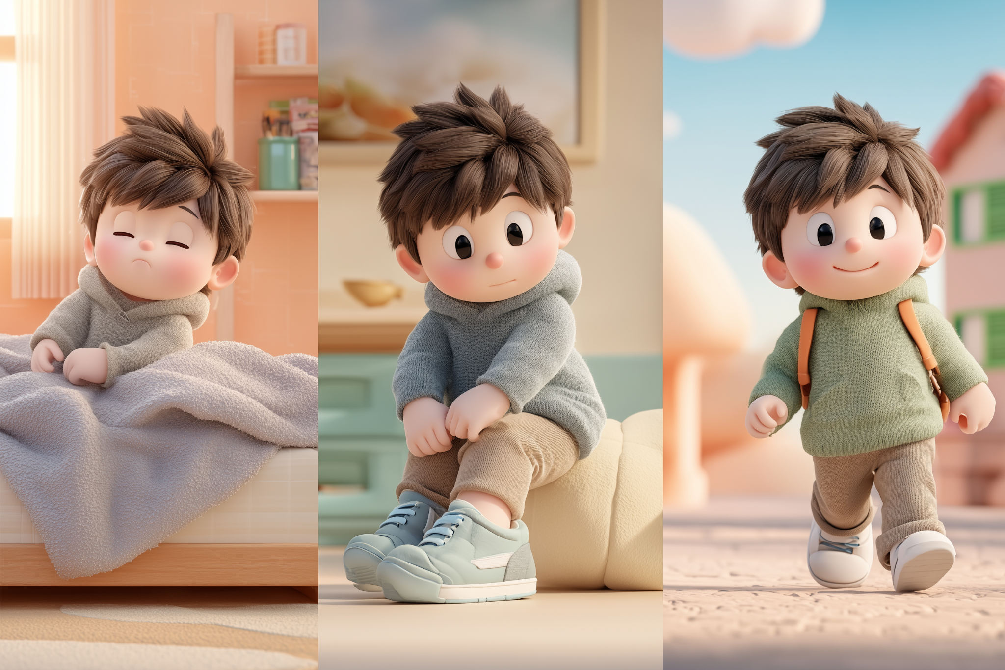 ילד מבצע פעולות יומיומיות