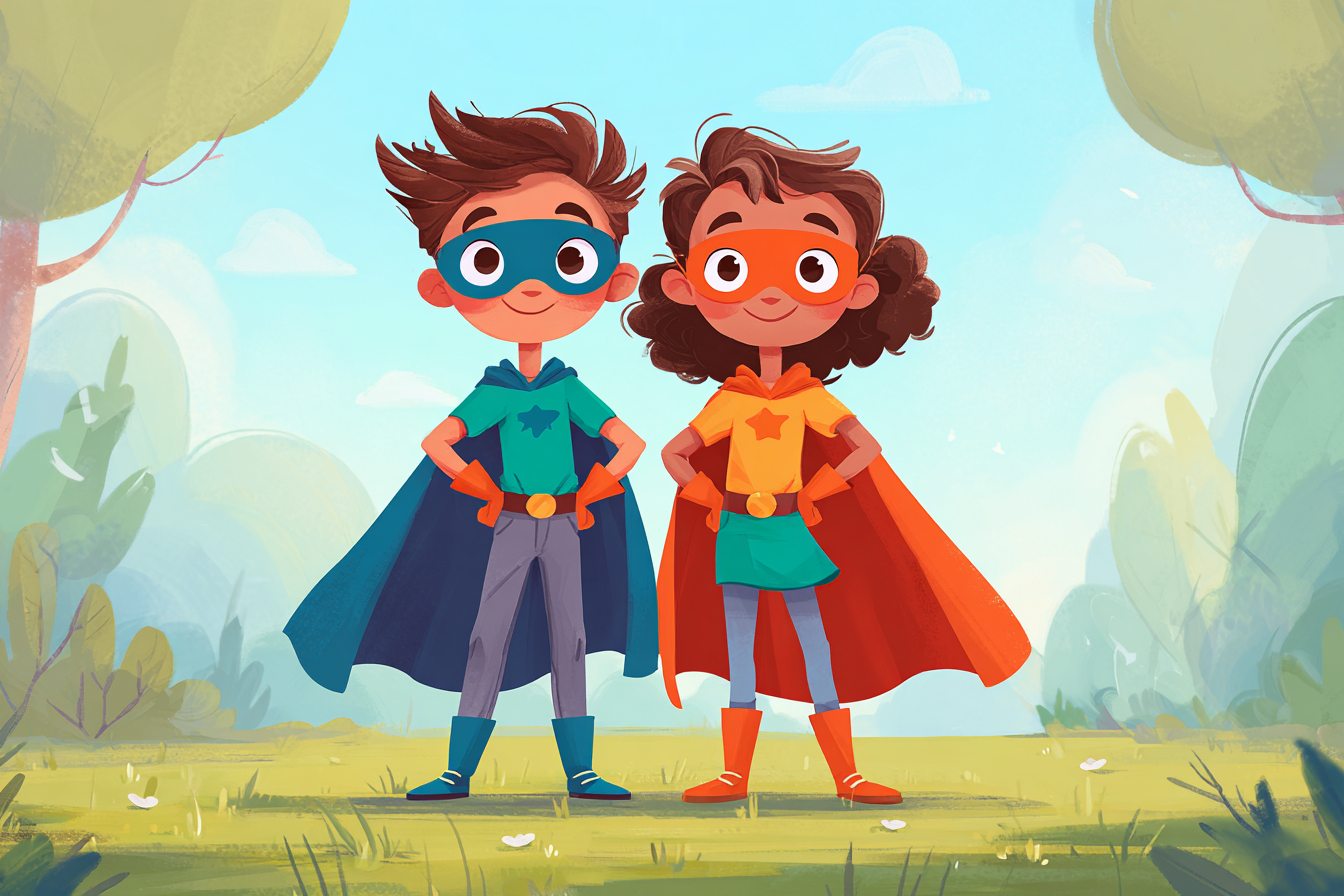 ילדים בתחפושת גיבורי על