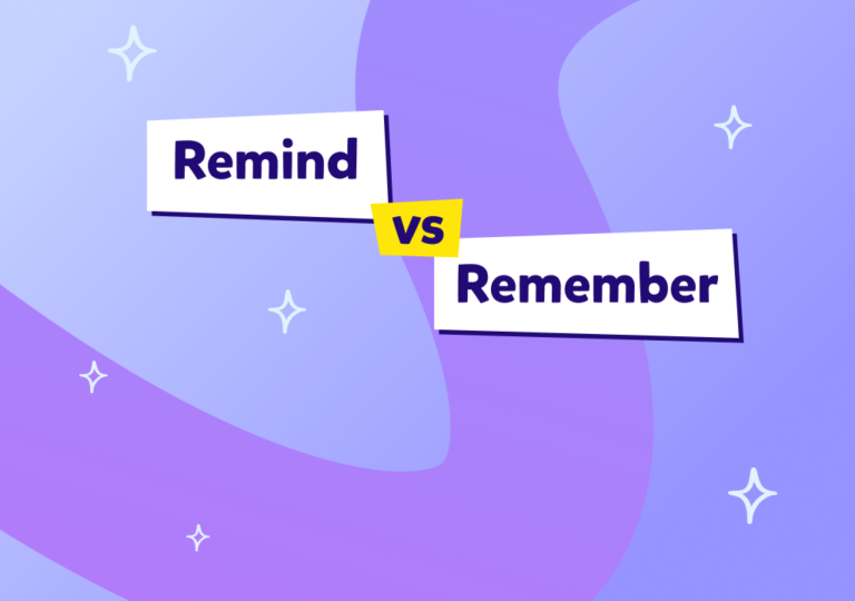 מילים שונות לתיאור זיכרון | Remember vs. Remind