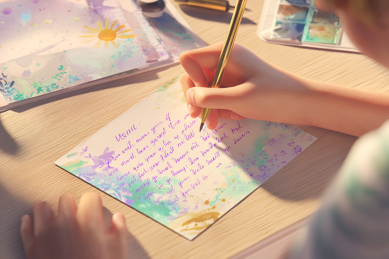 bambino-che-scrive-una-cartolina