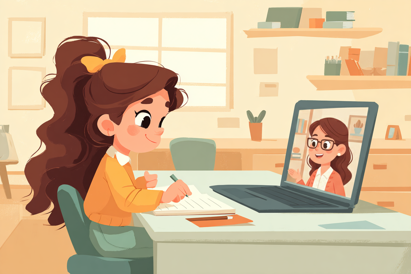 dziecko uczestniczące w lekcji z impersonal passive i słuchające nauczyciela