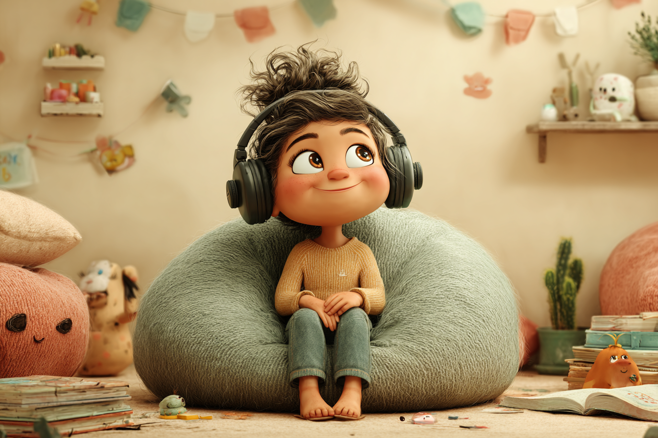 Çocuk podcast dinleme zamanı