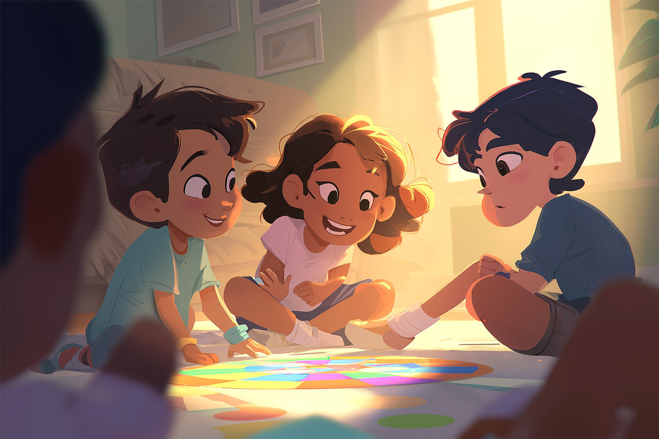 evde-twister-oynayan-cocuklar