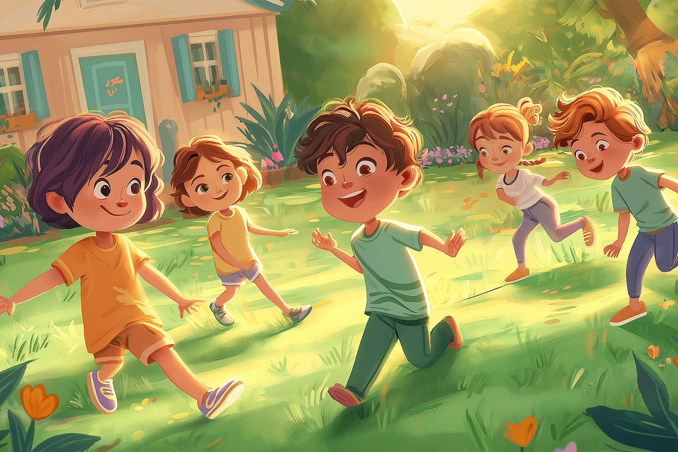 kirmizi-isik-yesil-isik-oynayan-cocuklar