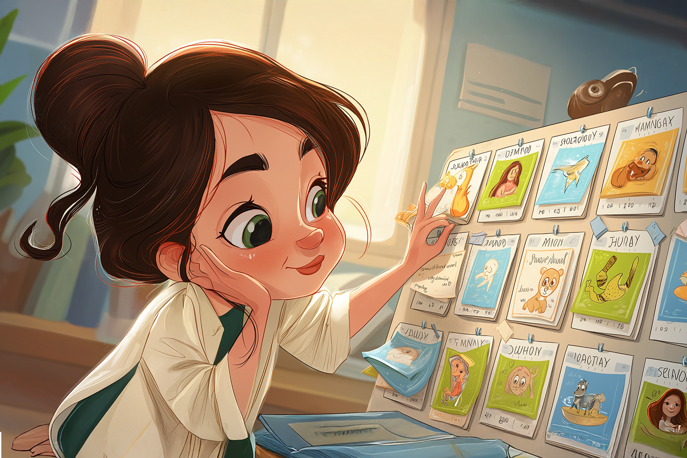 Hobi ve rutin kombinasyonlu bir öğrenme sahnesi