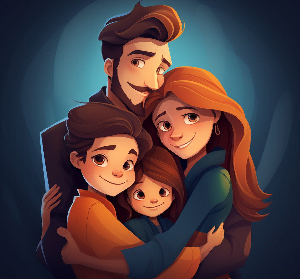 ebeveynlerine-sarilan-cocuk