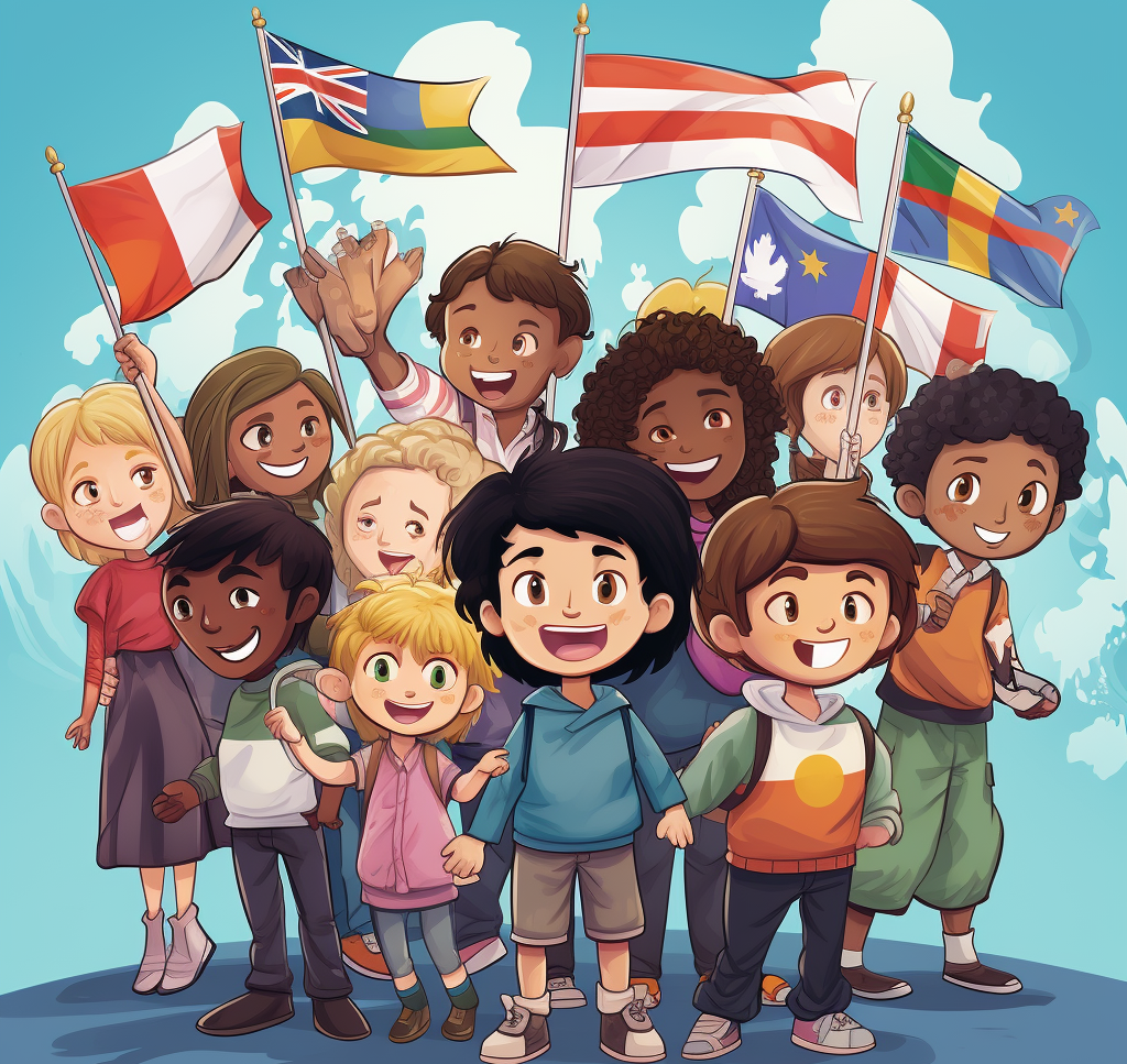 ulke-bayraklari-tutan-cocuklar