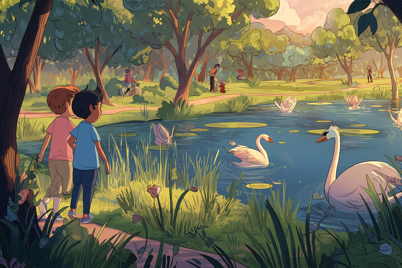 Ankara’daki açık hava çocuk parkı ve gölet