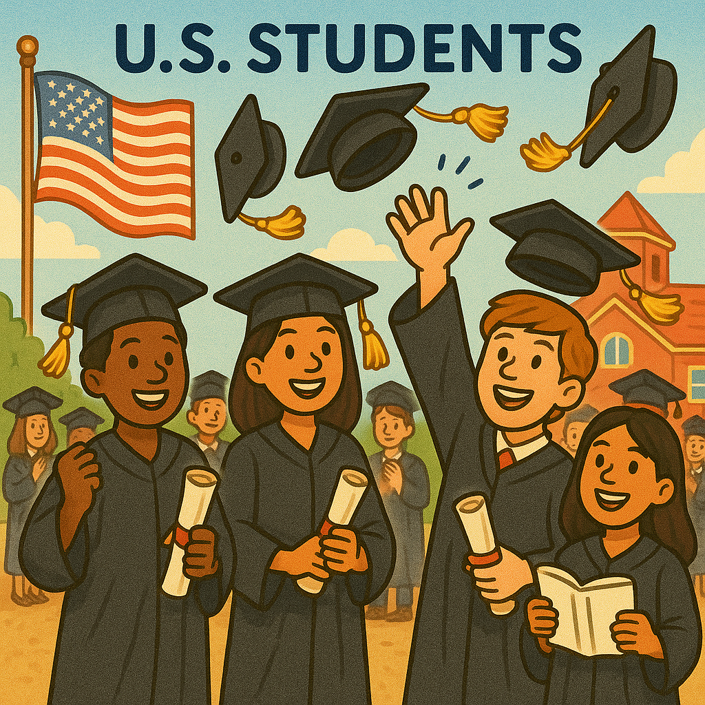 ABD'de öğrencilerin mezuniyet töreni