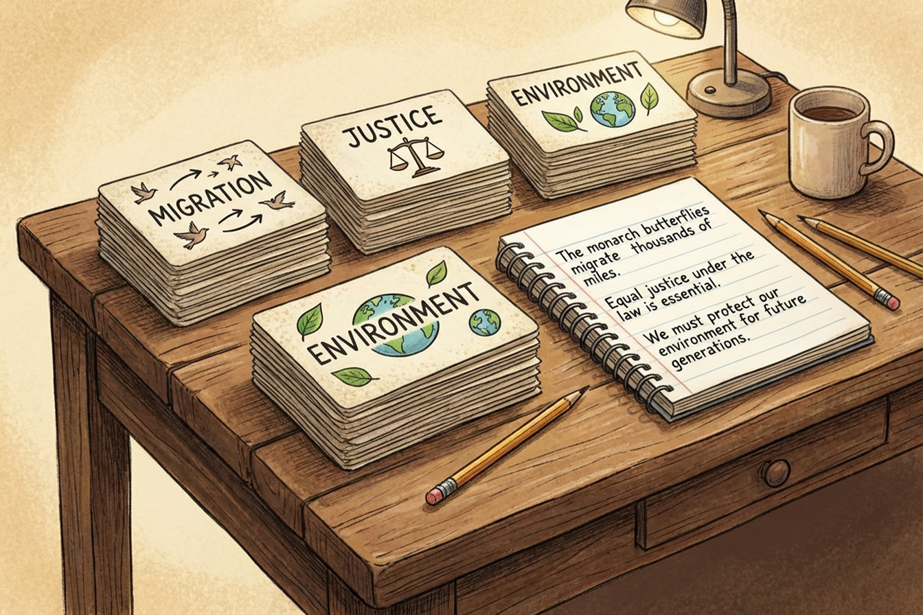 Konulara göre kelime kartları