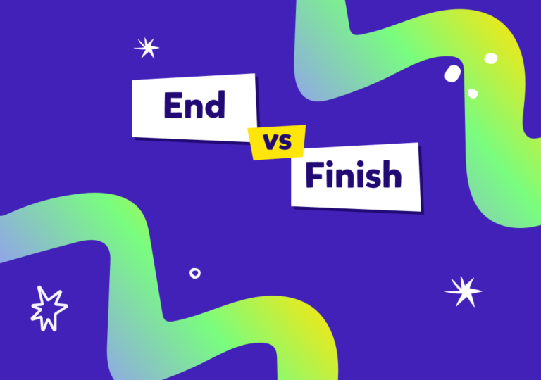 Birbirine çok benzer olan “end” ve “finish” sözcükleri arasındaki fark nedir?