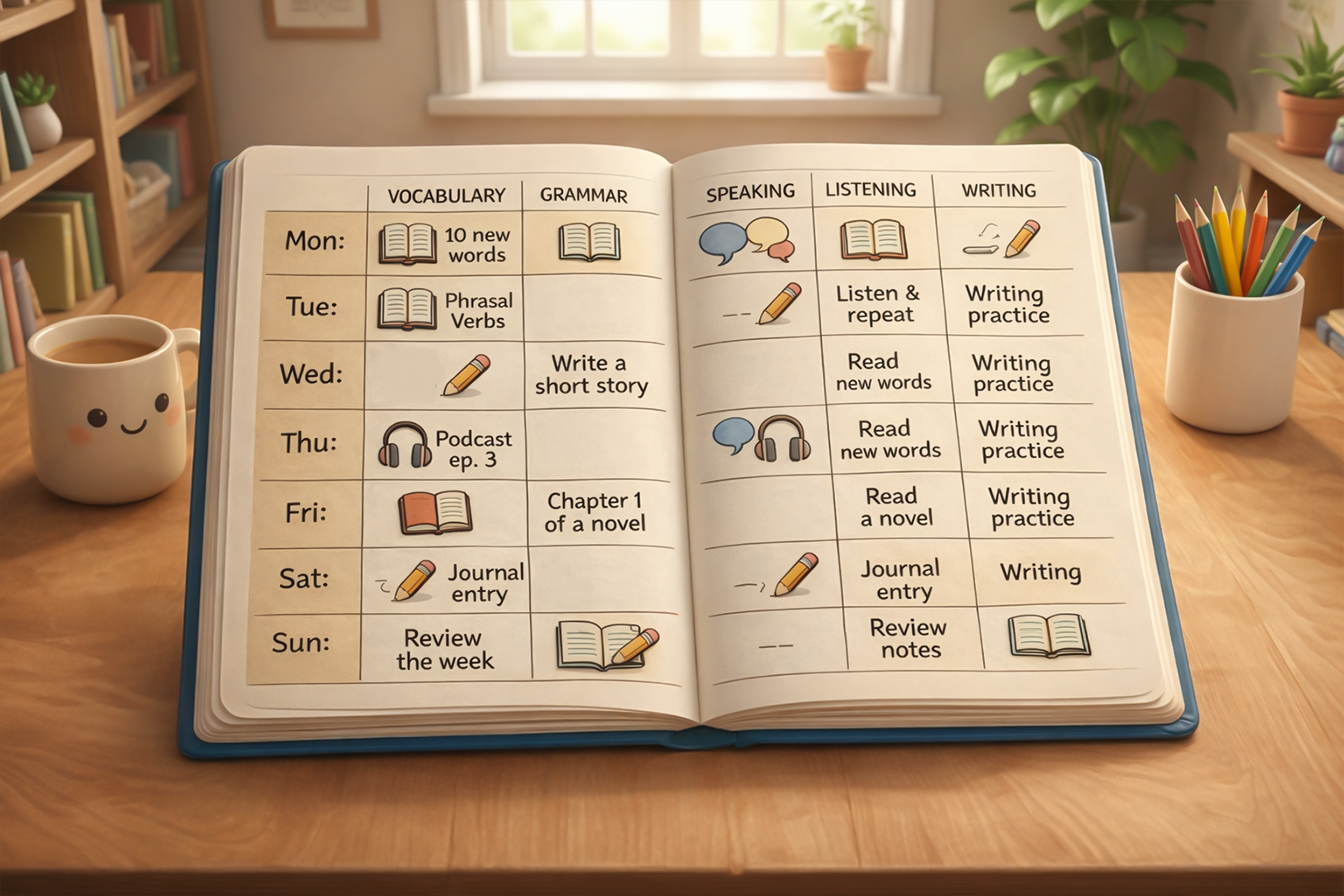 İngilizce haftalık ders planı