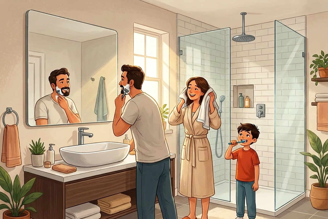 Modern ve ferah banyo